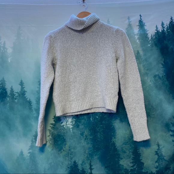 Brandy Melville Sweaters - Brandy Melville white turtleneck wool sweater